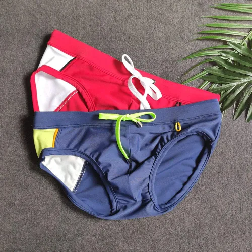 Vista 7 de UXH Traje de baño para hombre Briefs acolchado traje de baño masculino sexy tabla de natación playa surf natación natación