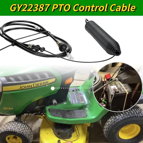 Vista 2 de GY22387 Cable de control de toma de fuerza para cortacésped John Deere, cable de compromiso compatible con John Deere 107S D100 D105 D110 D120 D125