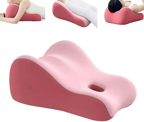Vista 12 de Sweet Couples Pillow - Almohada de apoyo de posición profunda para parejas, cojín de apoyo de espuma viscoelástica para sentarse para leer e Azul
