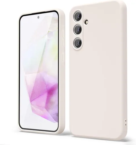 Vista 198 de oakxco Funda para teléfono Samsung Galaxy A12 con agarre de silicona líquida, linda delgada fina suave cubierta de gel de goma TPU lisa para mujeres