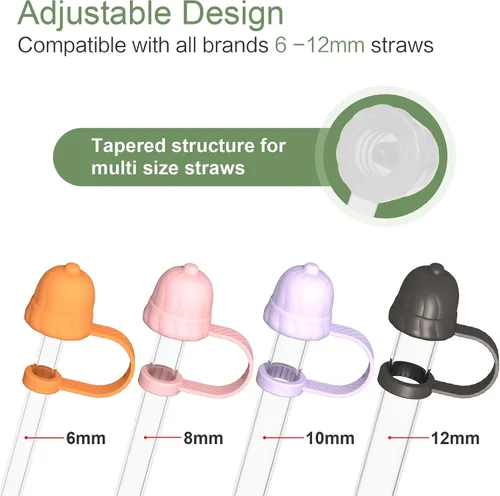 Vista 2 de Airboat 6 tapas de popote para Stanley, Owala, Yeti, Simple Modern, Hydro Flask, Reduce and All Brands de 6 a 0.472 in, apto para lavavajillas, a