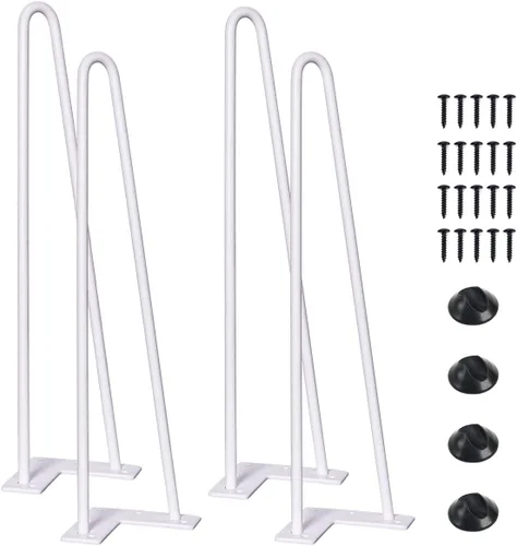Vista 15 de SMARTSTANDARD Patas de muebles de horquilla de alta resistencia de 4 pulgadas, proyectos de bricolaje de metal para el hogar para soporte de TV