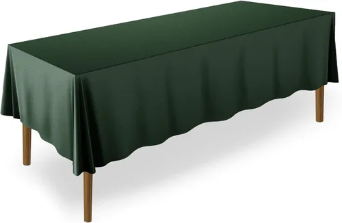 Vista 31 de Lann's Linens - Mantel rectangular de tela de poliéster de primera calidad para bodas, banquetes y restaurantes Rojo