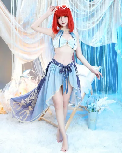 Vista 8 de Nuoqi Venti Cosplay Genshin Traje de baño Nilou Cosplay Anime Traje de baño