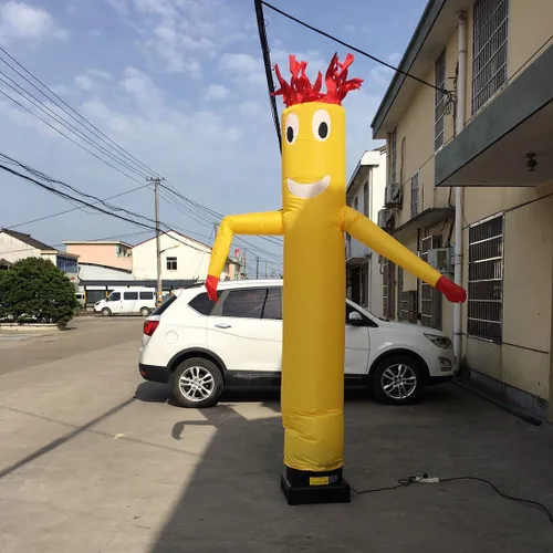 Vista 2 de Tubo inflable publicitario de 20 pies para hombre, con brazo agitador gigante, marioneta de mosca, letreros decorativos de Navidad para negocios