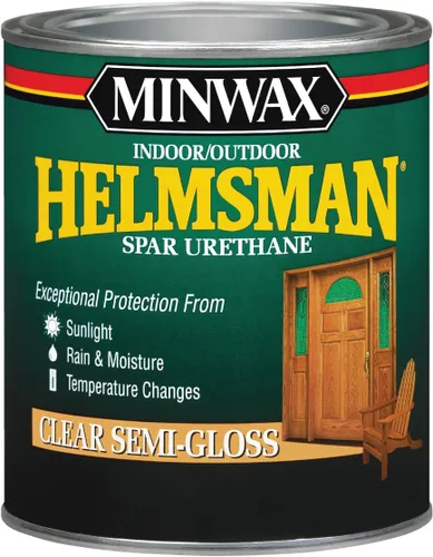 Vista 18 de Minwax - Capa de uretano Helmsman para exteriores y interiores a base de agua, cuarto de galón, brillante