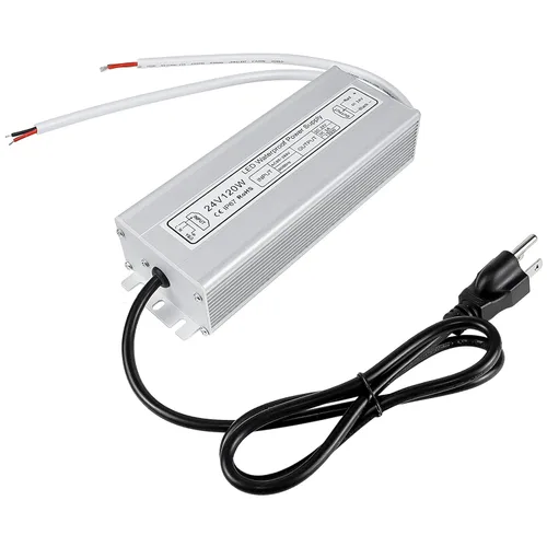 Vista 14 de inShareplus fuente de poder LED, 24V 40W IP67 impermeable para exteriores, transformador de bajo voltaje de CA 90-140V a CC 24V 1.7A, adaptador