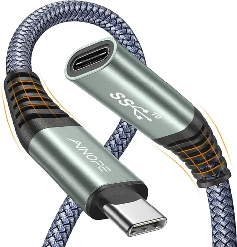 Vista 7 de Cable de extensión USB C AINOPE, extensor USB tipo C de transferencia rápida de 20Gbps/USB3.2 con 1240W de carga compatible con iPhone 16 pro