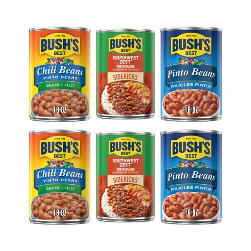 Vista 18 de Bush's Best Paquete variado de frijoles horneados dorados y frijoles blancos Hominy de 1 CT