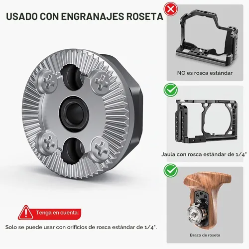 Vista 6 de SMALLRIG Roseta estándar atornillada (rosca M6, 31.8 de diámetro) para jaula de cámara y accesorios - 1939