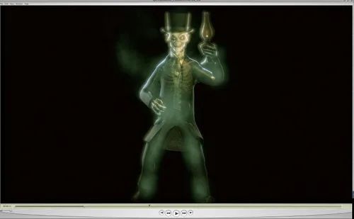 Vista 6 de Video de compilación de fantasmas y espectros de ilusiones espectrales en USB con pantalla de proyección trasera de Reaper Brothers.