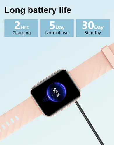 Vista 6 de Relojes inteligentes para hombres y mujeres (respuestas/hacer llamadas) compatibles con teléfonos iPhone Android, reloj inteligente de 1.85 Rosa