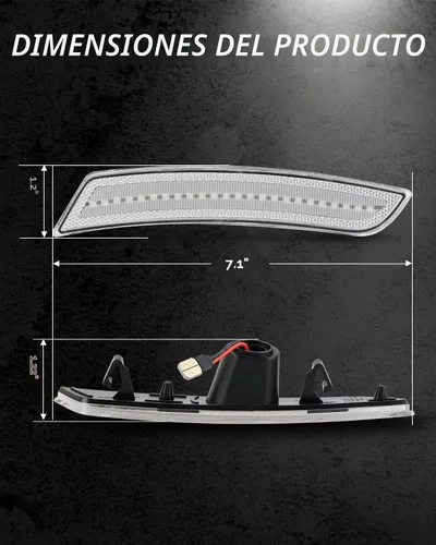 Vista 5 de Bestview Luces LED RGB de marcador lateral para Chevy Camaro 2016-2024