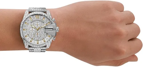 Vista 2 de Diesel Mega Chief Men's Watch Quartz MovementChrono 51mm Case with Steel Strap DZ4636, bracelet