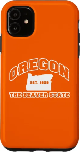 Vista 8 de iPhone 16 Oregon Souvenir Vacation Est 1859 The Beaver State Adults Case