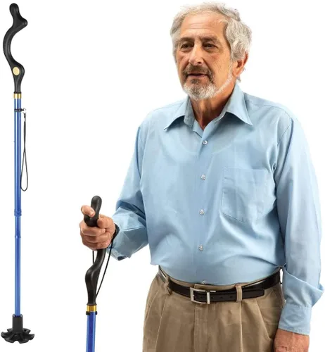 Vista 12 de Bastón para caminar para hombres y mujeres - Bastón especial de equilibrio con 10 alturas ajustables - Autoportante, plegable, portátil, plegable