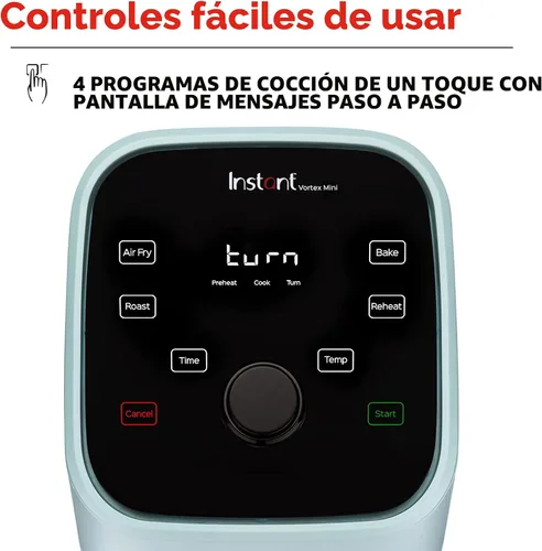 Vista 4 de Instant Pot Vortex 2 cuartos Mini Freidora de Aire, Pequeña Freidora de Aire que Cruje, Recalienta, Hornea, Asa para Comidas Rápidas y Fáciles