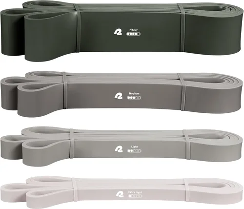 Vista 2 de Retrospec Lift Resistance Pull Up Assistance Band Set for Working Out, Home Fitness, Toning, Stretching. Physical Therapy, Muscle Training &