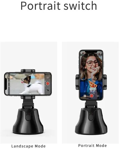 Vista 4 de Robo 360 Rotation Smart AI cardán, soporte de seguimiento automático de cara y objetos, 360° manos libres, fotos y grabación de video en vivo