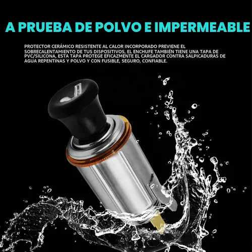 Vista 4 de Encendedor de cigarrillos de coche de 12 V, instalación sin coche, elemento de encendedor, enchufe de enchufe, botón de CC, accesorio de repuesto