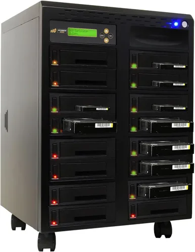 Vista 7 de Acumen Disc Duplicadora de discos duros de 1 a 7 GB/min, copiadora independiente y desinfectante/borrador compatible con DOD para múltiples discos