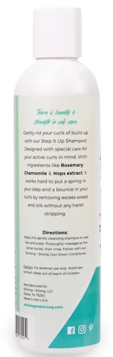 Vista 4 de Striking + Strong Step It Up Champú para cabello ondulado, rizado, rizado y rizado, sin sulfato, parabenos, silicona, ftalatos, DEA y tintes, 8