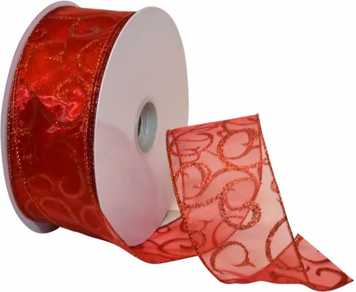 Vista 33 de Morex Ribbon Cintas transparentes con purpurina con espiral, cinta navideña para manualidades y decoraciones de Navidad, envoltura de regalos, 1.5