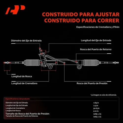 Vista 3 de A-Premium - Soporte y piñón de dirección asistida hidráulica