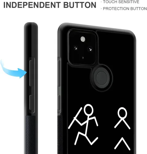 Vista 4 de CARLOCA Funda de acrílico duro compatible con Google Pixel 5, con texto en inglés "I Got Your Back", diseño gráfico de identidad, a prueba