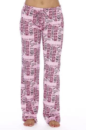 Vista 12 de Just Love Womens Cotton Pajama Pants Chevron negro y rosado