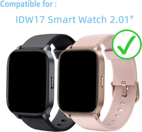Vista 2 de Protector de pantalla compatible con TOOBUR IDW17 Smart Watch 2.01 (paquete de 6) película suave de TPU transparente, compatible con OCTANDRA