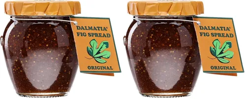 Vista 4 de Mermelada de higo Dalmatia, 8.5 onzas Natural 100%, sin transgénicos, galardonada untable mediterránea Perfecta para tablas de quesos, tostadas