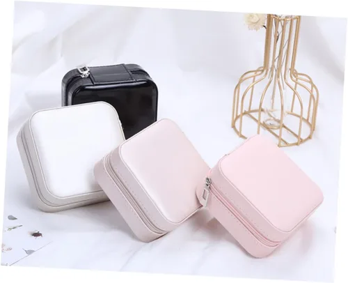 Vista 5 de VOSAREA Box Jewelry Storage Travel Cases Joyero Para Travel Jewlwery Holder Makeup Storage Organizer Pu Leather Jewelry Holder Jewelry Travel