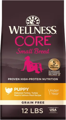 Vista 14 de Comida seca para perros Wellness CORE, para razas pequeñas, sin grano, alta en proteínas, natural, receta original de pavo y pollo