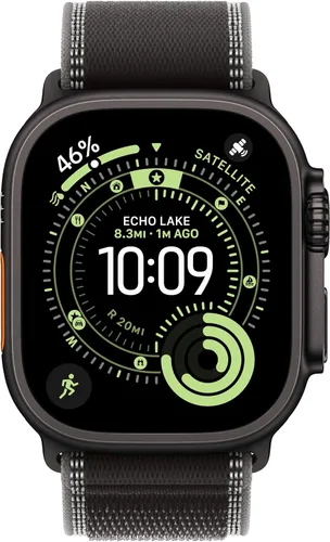 Vista 3 de Banda para Apple Watch - Trail Loop - 49mm - Negro/Antracita - S/M - Acabado de titanio negro