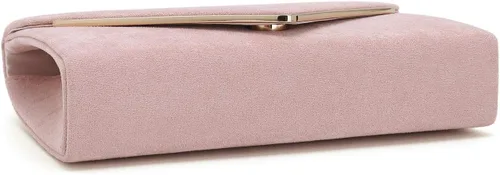 Vista 6 de CHARMING TAILOR Bolso de mano de ante sintético elegante de metal para bodas, bailes, eventos de corbata negra