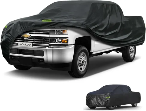 Vista 14 de KouKou Funda impermeable para automóvil para todo tipo de clima, 7 capas para automóviles con cremallera, ajuste universal para sedán, Honda Civic