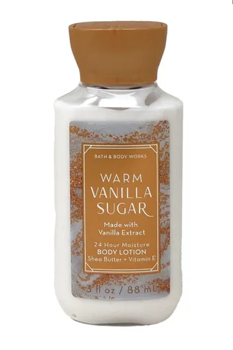 Vista 2 de Bath & Body Works Loción corporal de azúcar de vainilla cálida de 3 piezas, tamaño de viaje.