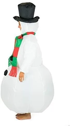 Vista 5 de Bodysocks - Disfraz de muñeco de nieve inflable para adultos color blanco