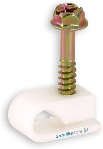Vista 8 de SatelliteSale Clips negros de tornillo de tierra para una sola antena de cable de tierra 100 piezas