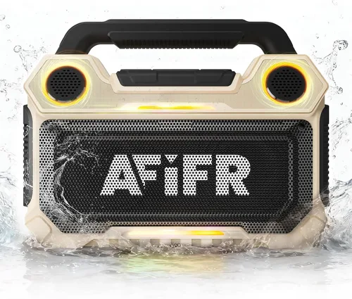 Vista 13 de Altavoz Bluetooth para exteriores AFIFR 160W: IP67 impermeable, 24H, TWS Negro