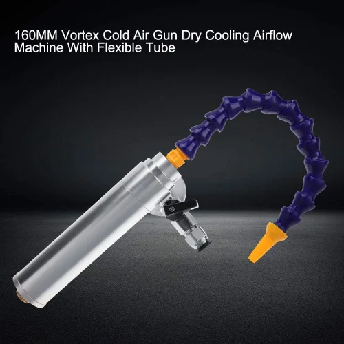 Vista 5 de Pistola de aire frío de 6.299 in con tubo flexible, pistola de aire frío Vortec de 1000 Btu/Hr, con tubo flexible para eliminar el polvo de óxido