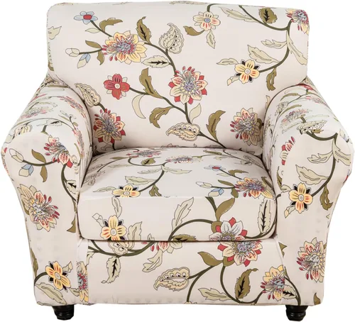 Vista 31 de KRFOONN - 2 piezas de fundas para sillas con diseño impreso, fundas para sofá, fundas para sofá cama, fundas lavables para sillones, fundas