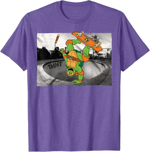Vista 10 de Teenage Mutant Ninja Turtles Michelangelo - Camiseta de patinaje, Negro, S