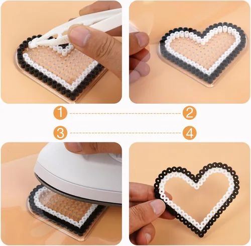 Vista 5 de Fuse Beads 6000 cuentas de hierro fundido negro de 0.197 in compatibles con Perler y Hama