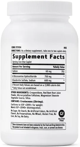 Vista 2 de GNC Condroitina de glucosamina de triple fuerza 750 mg/600 mg, 120 comprimidos, apoya la función articular saludable