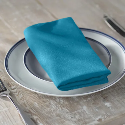 Vista 10 de LA Linen Paquete de 10 servilletas de popelina de poli, servilletas de tela suave, servilletas lavables y reutilizables, servilletas de mesa
