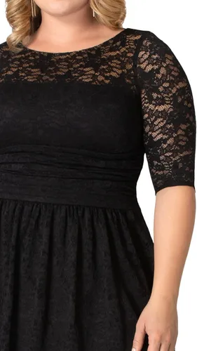 Vista 2 de Kiyonna Vestido de cóctel de encaje Luna talla grande para mujer
