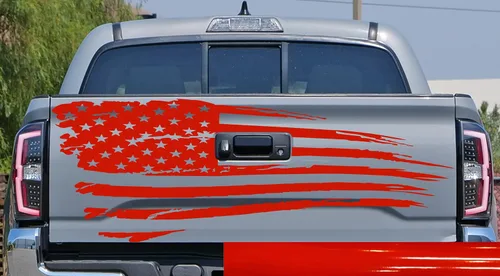 Vista 9 de Adhesivo adhesivo para puerta trasera o ventana de la puerta trasera de Estados Unidos para puerta trasera o camioneta, se adapta a Toyota Tacoma