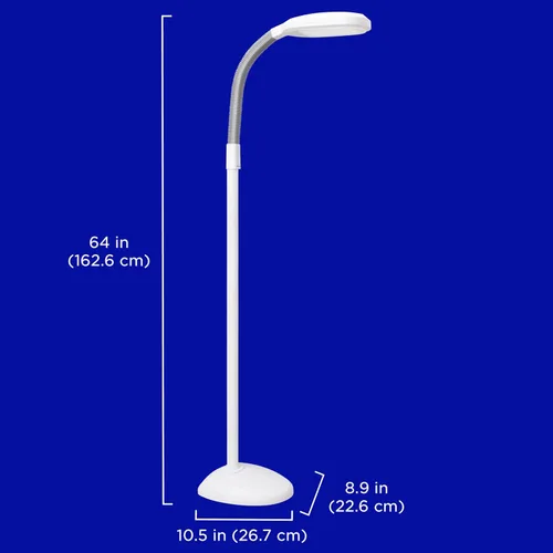 Vista 7 de Verilux VF01AA5, lámpara original con espectro natural y cuello de cisne Easyflex ajustable. Color marfil, 18.00watts